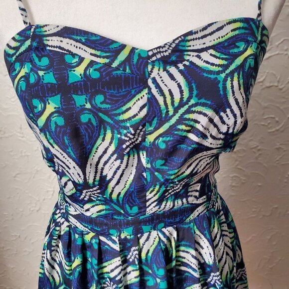 GAP Blue and Green Patterned Mini Dress - Picture 3 of 3